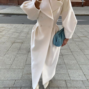 Damen Trenchcoat mit Reverskragen und Knopfverschluss Velmessa