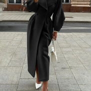 Damen Trenchcoat mit Reverskragen und Knopfverschluss Velmessa