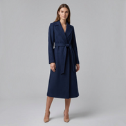Damen Trenchcoat mit Reverskragen und Taillengürtel – Elvara