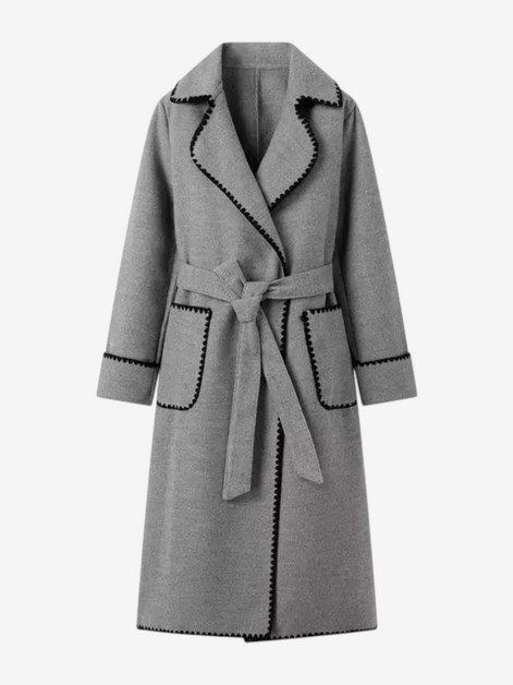 Damen Trenchcoat mit Taillengürtel und Seitentaschen Valmessa