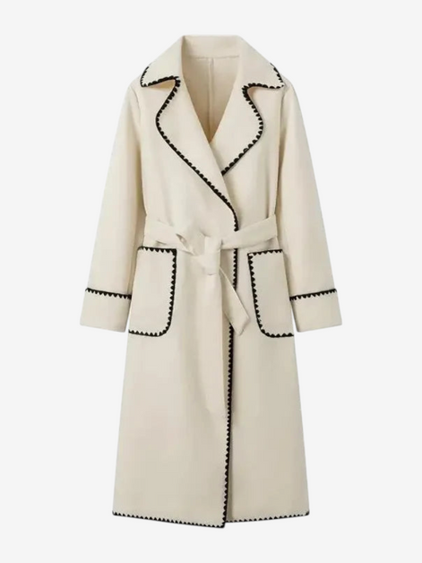 Damen Trenchcoat mit Taillengürtel und Seitentaschen Valmessa