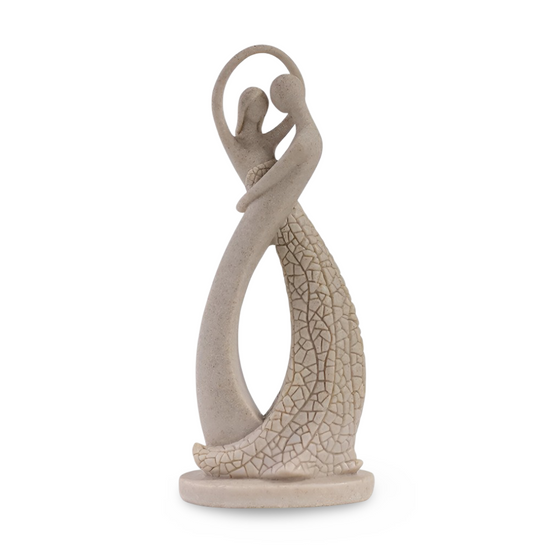 Dekorative Resin-Skulptur als Paarfigur für Wohnräume