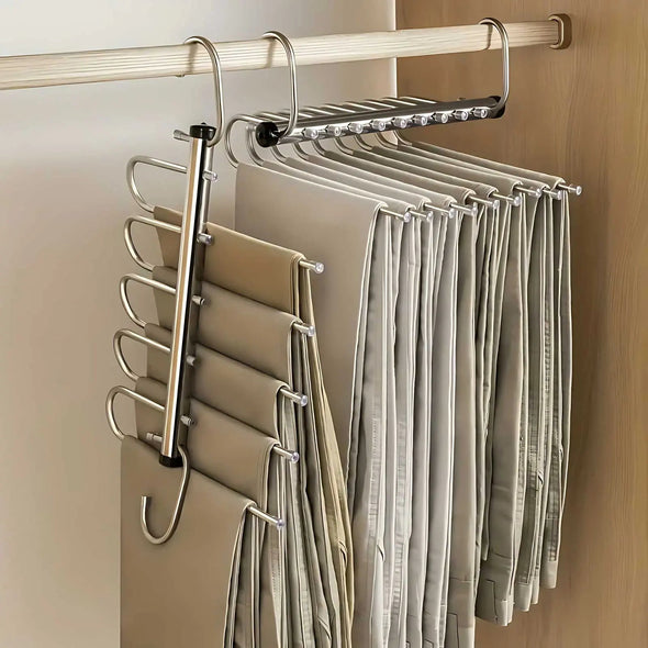 Edelstahl Kleiderbügel-Organizer mit Mehrfachstangen 1