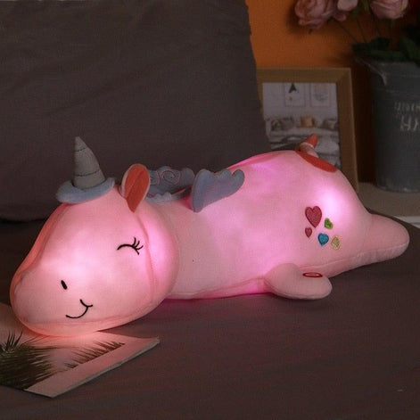Einhorn LED-Nachtlicht – Weiches Plüschtier mit sanfter Beleuchtung