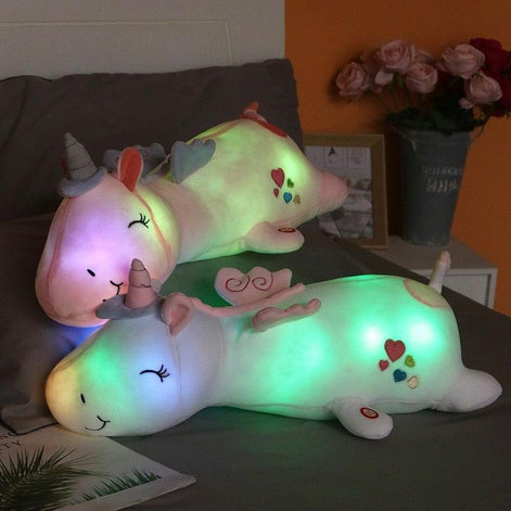 Einhorn LED-Nachtlicht – Weiches Plüschtier mit sanfter Beleuchtung