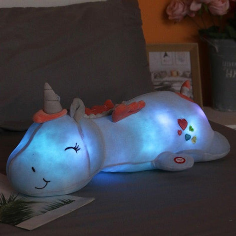 Einhorn LED-Nachtlicht – Weiches Plüschtier mit sanfter Beleuchtung