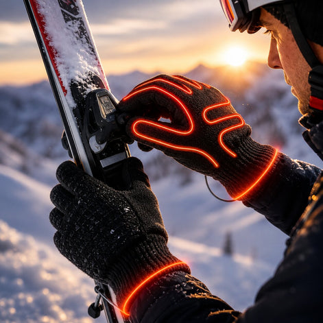 Elektrisch beheizbare Handschuhe mit USB-Aufladung und Touchscreen-Funktion – Calviro