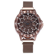 Elvoria Damen Armbanduhr mit Mesh-Armband und Quarzwerk