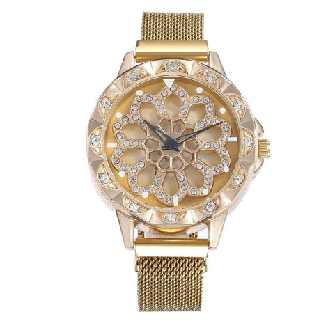 Elvoria Damen Armbanduhr mit Mesh-Armband und Quarzwerk