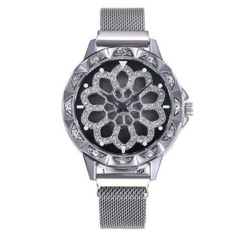 Elvoria Damen Armbanduhr mit Mesh-Armband und Quarzwerk