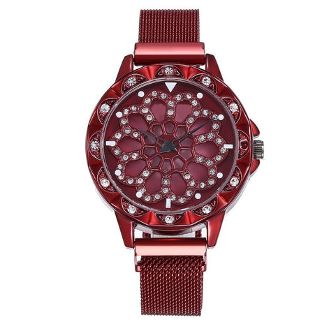Elvoria Damen Armbanduhr mit Mesh-Armband und Quarzwerk