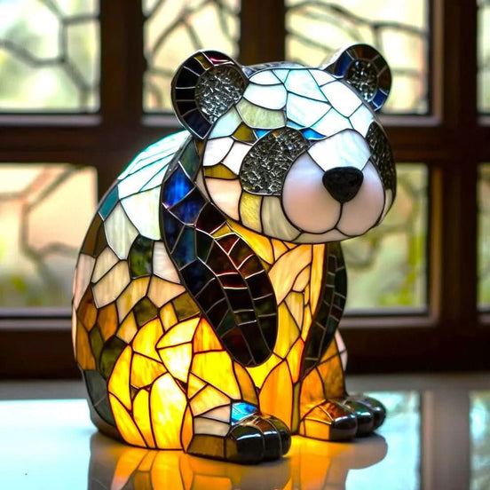 Faunora Tischlampe mit Tiermotiven – Dekorative Glaslampe für Innenräume