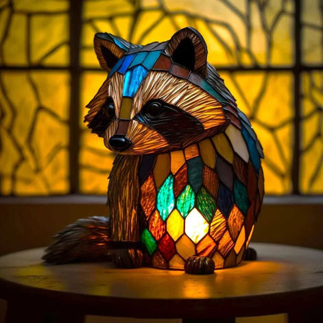 Faunora Tischlampe mit Tiermotiven – Dekorative Glaslampe für Innenräume