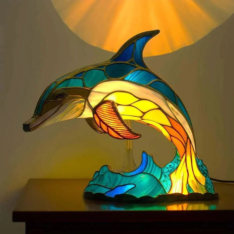 Faunora Tischlampe mit Tiermotiven – Dekorative Glaslampe für Innenräume
