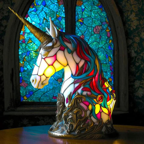 Faunora Tischlampe mit Tiermotiven – Dekorative Glaslampe für Innenräume