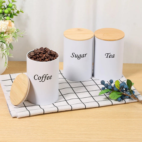 Ferrova Vorratsdosen aus Eisen 3er-Set – Stilvolle Aufbewahrung für Kaffee, Tee und Zucker