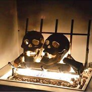 Keramik-Totenkopf im Gothic-Design – Skelvaro