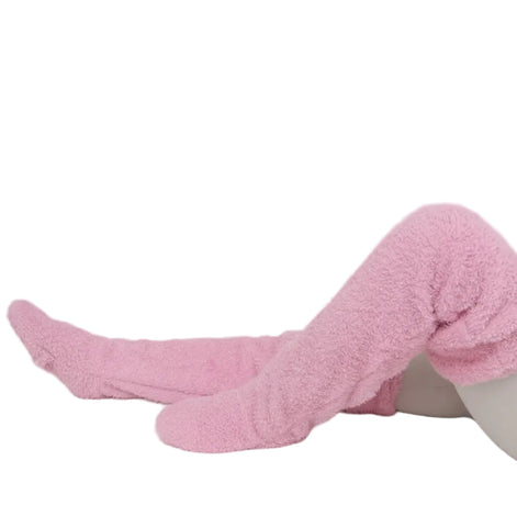 Damen Overknee-Fleecesocken aus weichem Polyester – Elvessa