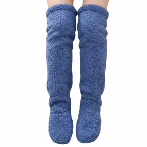 Damen Overknee-Fleecesocken aus weichem Polyester – Elvessa
