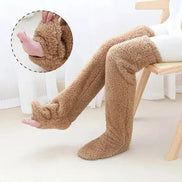 Damen Overknee-Fleecesocken aus weichem Polyester – Elvessa