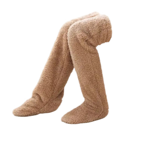 Damen Overknee-Fleecesocken aus weichem Polyester – Elvessa