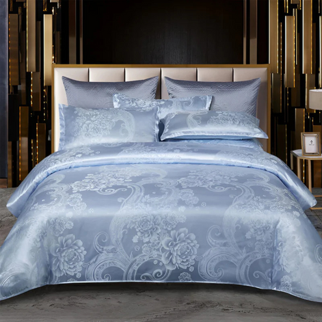Floréa Satin Bettdecken-Set – Eleganter Schlafkomfort mit Blumenmuster