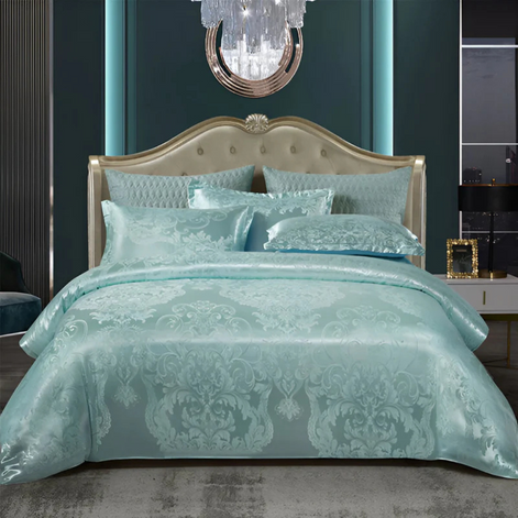 Floréa Satin Bettdecken-Set – Eleganter Schlafkomfort mit Blumenmuster