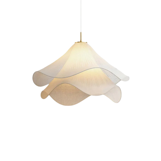 Flush Mount Ceiling Light Wave Textile – Elegant Design for Cozy Ambiance 0