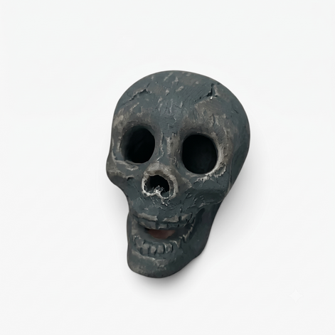 Keramik-Totenkopf im Gothic-Design – Skelvaro