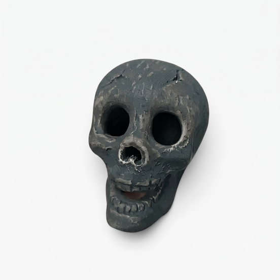 Keramik-Totenkopf im Gothic-Design – Skelvaro