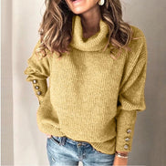 Damen Pullover mit Stehkragen und langen Ärmeln Elvarenne