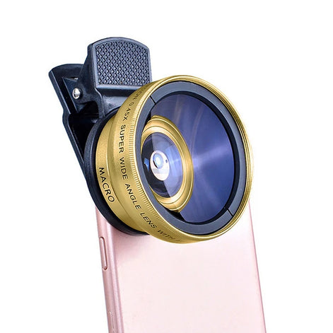 2-in-1 Smartphone-Kameraobjektiv mit Weitwinkel- und Makrofunktion – OptiZoom