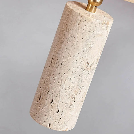 Marviro LED Deckenleuchte mit drei Strahlern aus Holz und Marmoroptik