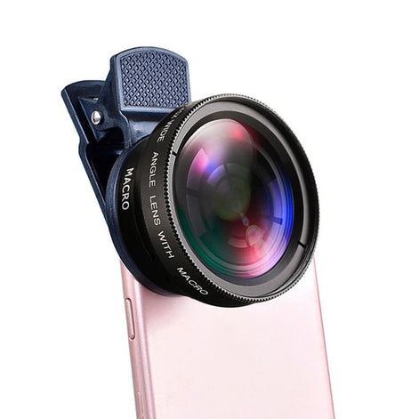 2-in-1 Smartphone-Kameraobjektiv mit Weitwinkel- und Makrofunktion – OptiZoom