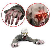Kriechender Halloween-Zombie mit LED-Augen und Sound – Dreadon