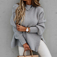 Damen Strickpullover mit hohem Kragen Solenya