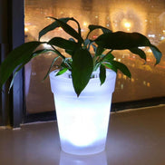 Florion Pflanztopf mit LED-Beleuchtung – solarbetriebener Blumentopf für Innen- und Außenbereich