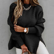 Damen Strickpullover mit hohem Kragen Solenya