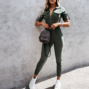 Carvona Overall – Damen Jumpsuit mit Gürtel, Cargo-Stil und verstellbarer Passform