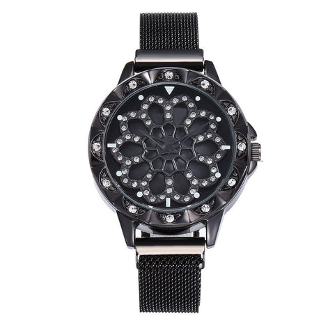 Elvoria Damen Armbanduhr mit Mesh-Armband und Quarzwerk