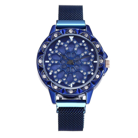 Elvoria Damen Armbanduhr mit Mesh-Armband und Quarzwerk