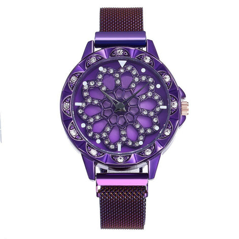 Elvoria Damen Armbanduhr mit Mesh-Armband und Quarzwerk