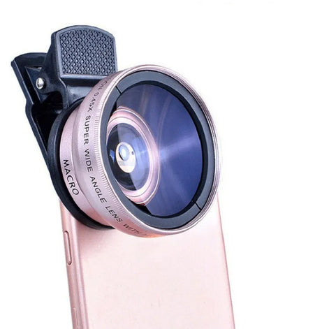 2-in-1 Smartphone-Kameraobjektiv mit Weitwinkel- und Makrofunktion – OptiZoom