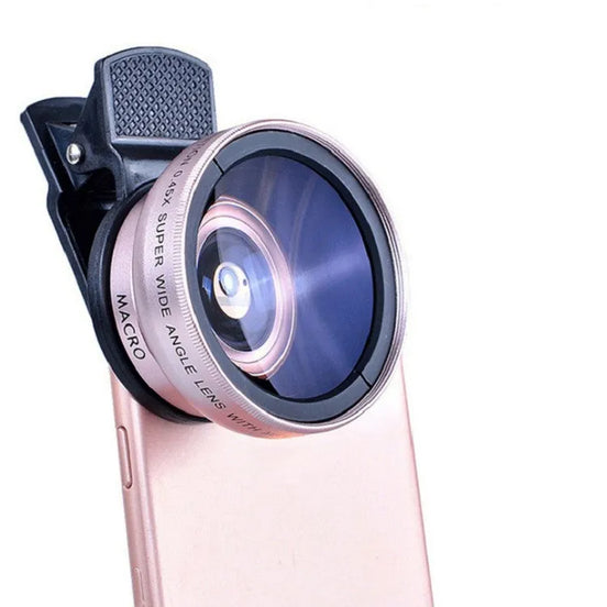2-in-1 Smartphone-Kameraobjektiv mit Weitwinkel- und Makrofunktion – OptiZoom