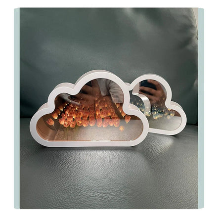 Florina LED-Tischlampe mit Spiegeleffekt und Tulpenmotiv