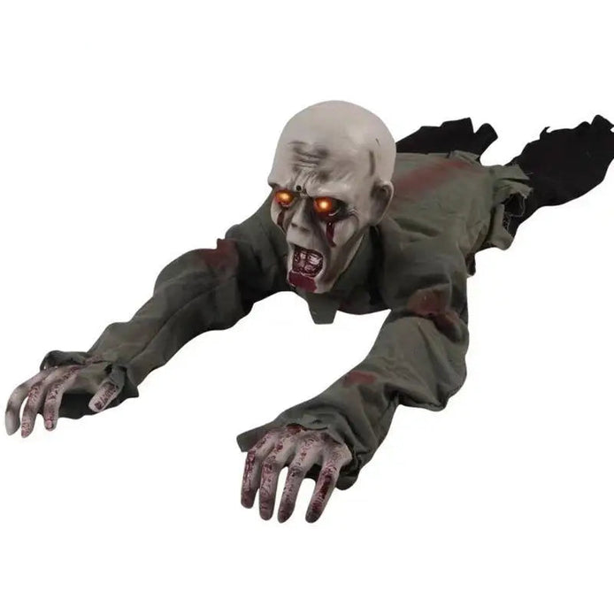 Kriechender Halloween-Zombie mit LED-Augen und Sound – Dreadon