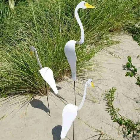 Kinetische Vogelskulptur aus Metall für Garten und Außenbereiche
