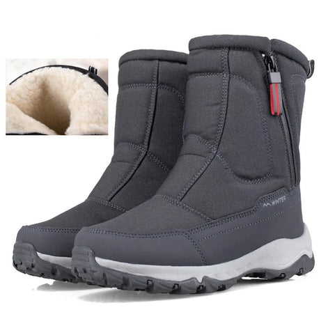 Unisex Winterstiefel mit Plüschfutter und Profilsohle – Alvorn