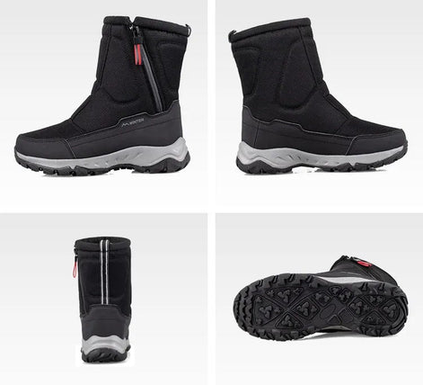 Unisex Winterstiefel mit Plüschfutter und Profilsohle – Alvorn