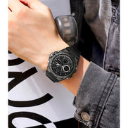Herren Analog-Digital-Armbanduhr mit Stoppuhr und Alarm Veltrano